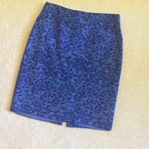 Loft blue flower skirt